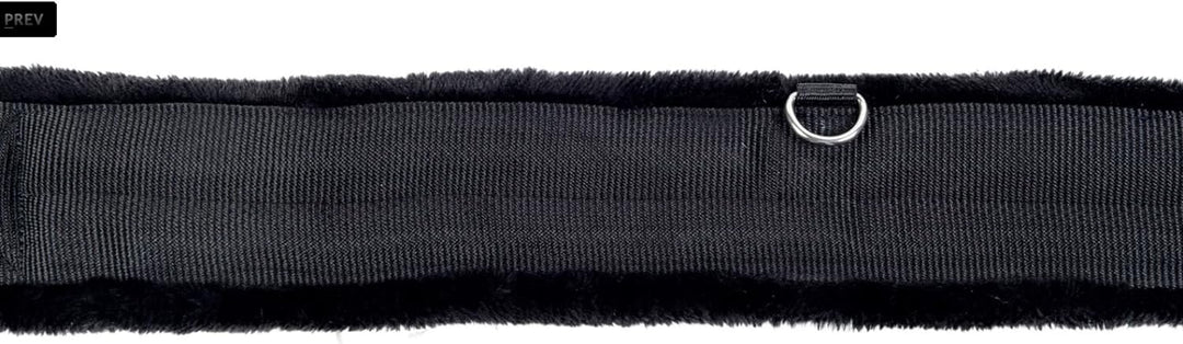 HKM Sattelgurt -Teddy- 9116 - schwarz/cream 145 cm, 9116 - schwarz/cream 145 cm