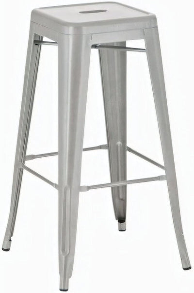 CLP Metall-Barhocker Joshua mit Fussstütze I Stapelbarer Tresenhocker mit Einer Sitzhöhe von: 77 cm