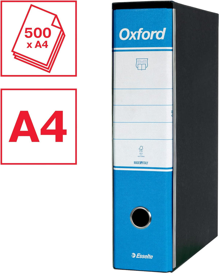 Esselte Business-Ordner mit Hebelmechanik und Aufbewahrungsschachtel Dorso 8 cm hellblau, hellblau