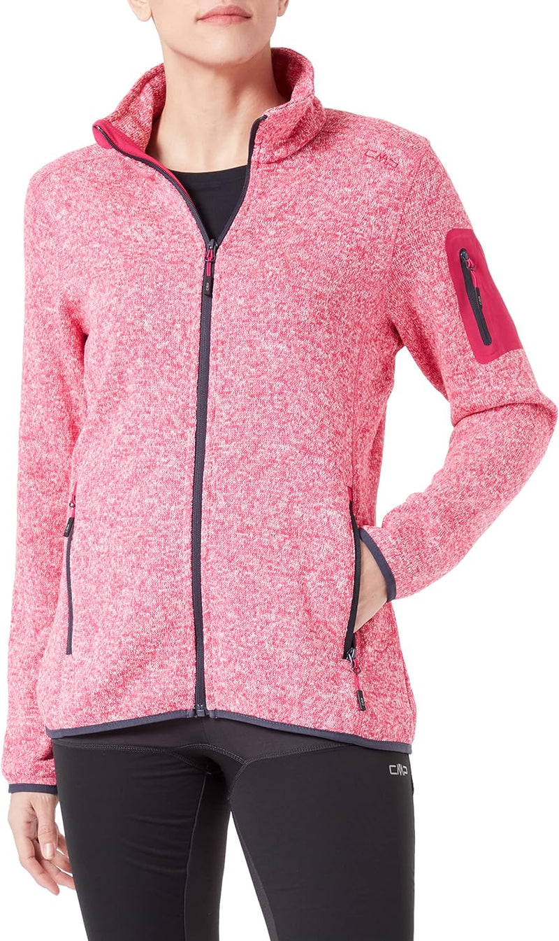 CMP Damen Fleecejacke Jacke 44 Fuchsia-Weiss-Titan, 44 Fuchsia-Weiss-Titan