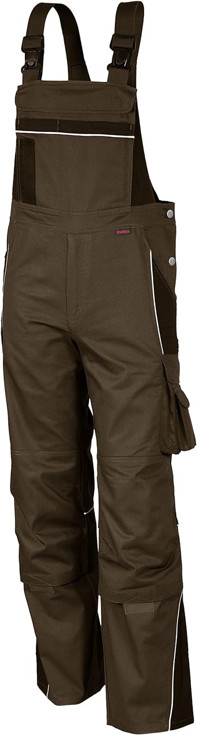 Qualitex Latzhose PROfessionell Arbeitskleidung für Handwerk und Hobby 24 Haselnuss/Kastanie, 24 Has