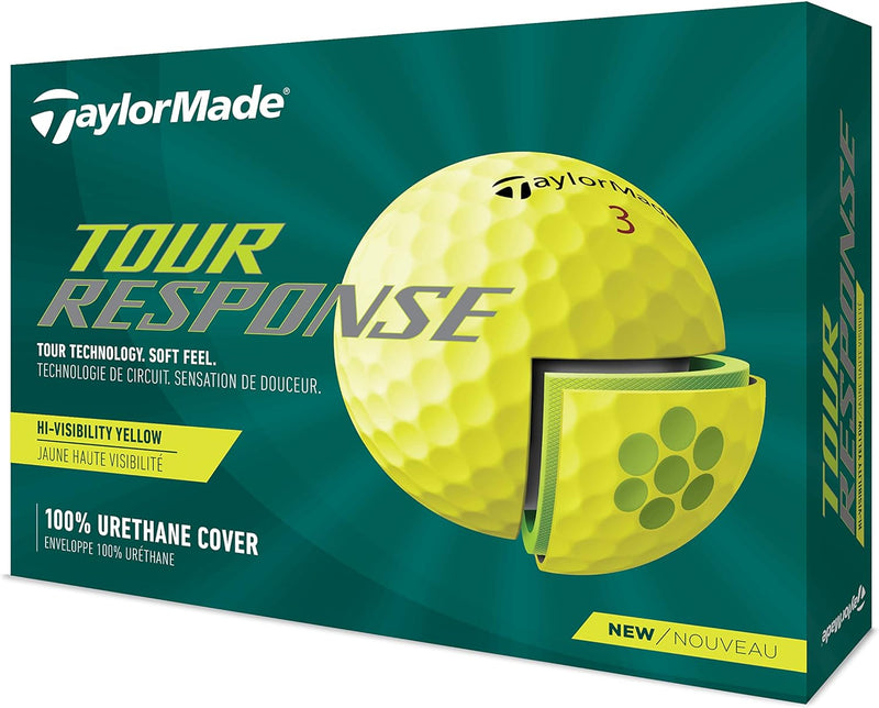 TaylorMade 2022 Tour Response gelb Streifen Dutzend, gelb Streifen Dutzend