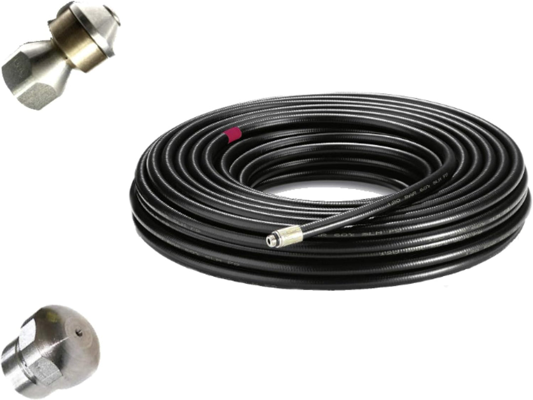 30 Meter Rohrreinigungsschlauch-Set Professional inkl. Rohrreinigungsdüse VA Edelstahl & Rohrreinigu