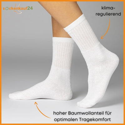 10 | 20 | 30 Paar Sportsocken Tennissocken Arbeitssocken Herren & Damen Socken Baumwolle 39-42 30 Pa