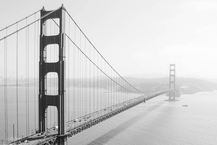 Pixxprint Glasbild | Wandbild aus Echtglas | Golden Gate Bridge San Francisco | 80x60 cm | inkl. Auf