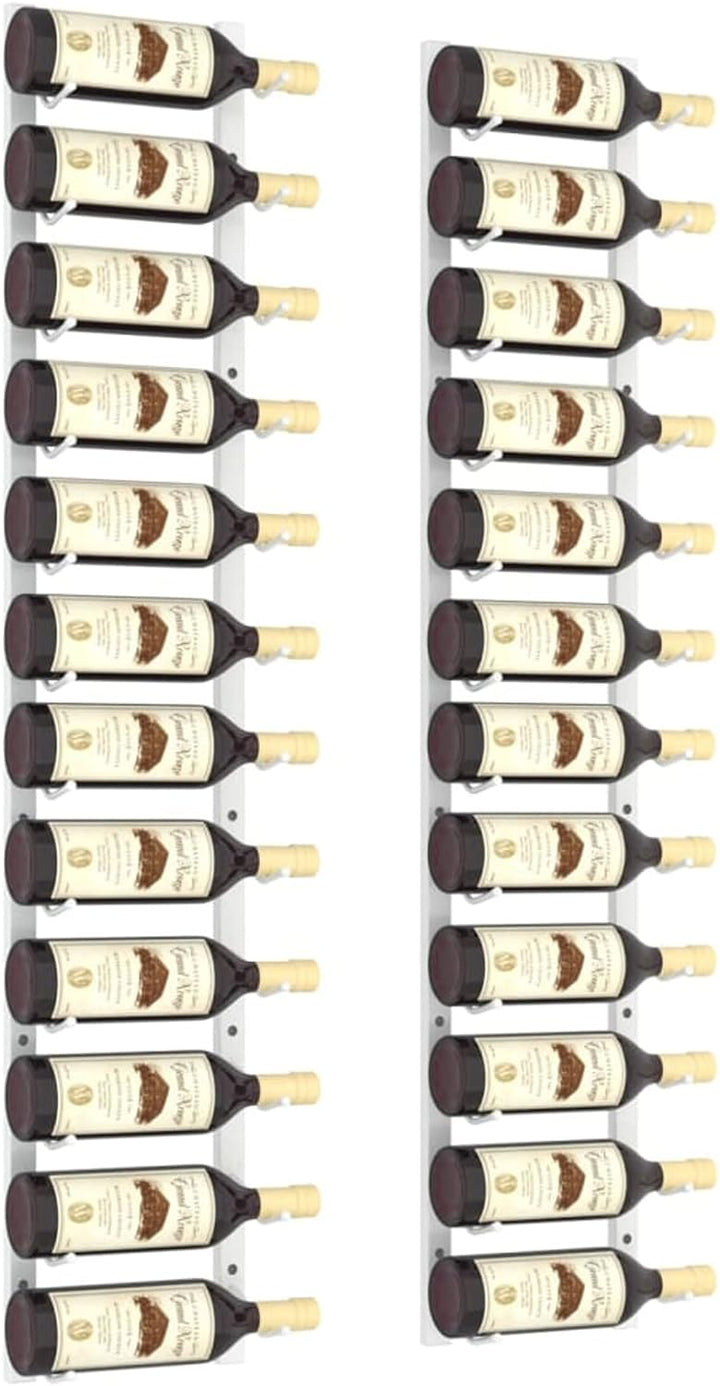 Gecheer 2 STK. Wand Weinregal Metall Flaschenregal für 12 Flaschen Hängeregal Aufbewahrungsregal für