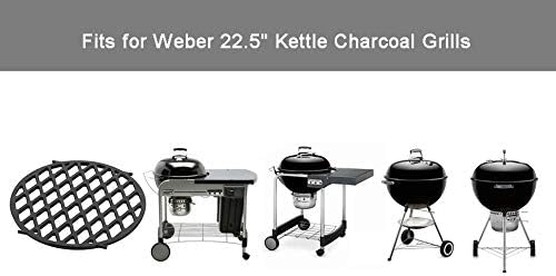 Onlyfire Gusseisen Grillrost, Sear Grate für Webe 8834 Gourmet BBQ Series,Gussrost Ø 30 cm passend f