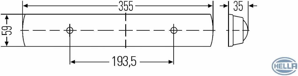 HELLA - Innenraumleuchte - LED - 12/24V - 4.8W - LED - 4000K - Anbau - Lichtscheibenfarbe: glasklar