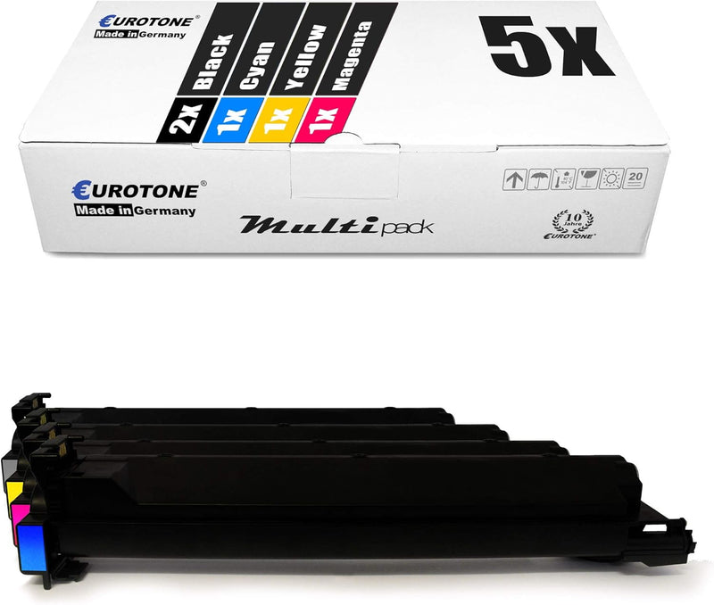 Eurotone 5X Müller Printware Toner für Konica Minolta Bizhub C 203 253 ersetzt TN213 Schwarz Blau Ro