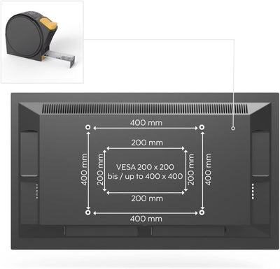 Hama TV-Wandhalterung (neigbar, schwenkbar, vollbeweglich für Fernseher von 32 bis 65 Zoll (81 cm bi