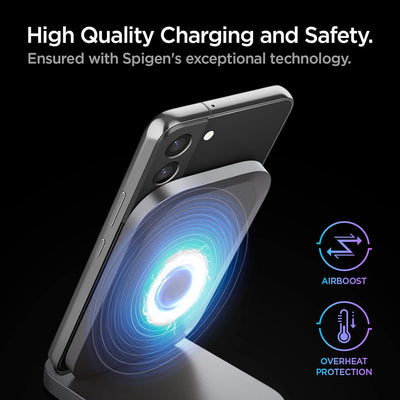 Spigen ArcField Qi 15W Superschnelles Induktive Ladestation Kabelloses Ladegerät Designed for Samsun