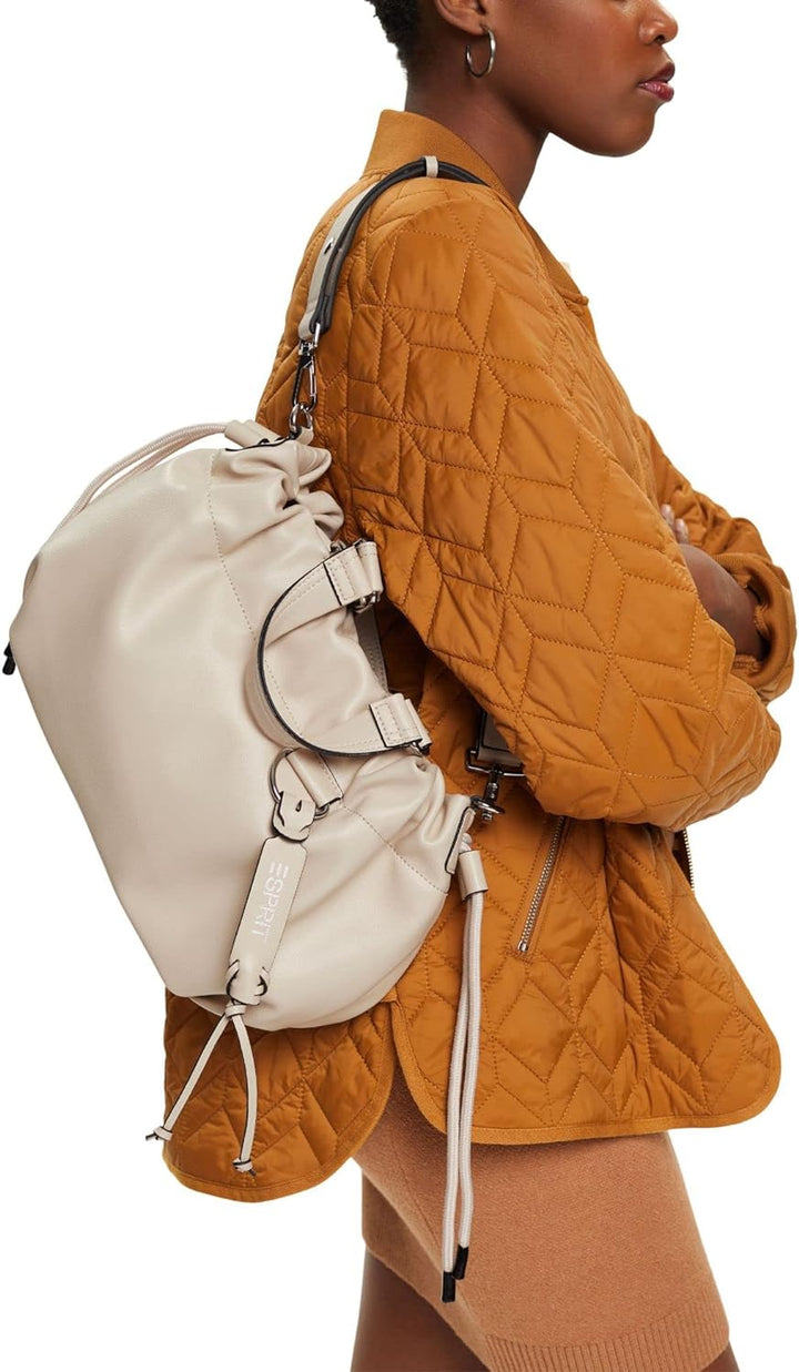 ESPRIT Grosse Tote Bag in Lederoptik 290/Light Beige, 290/Light Beige
