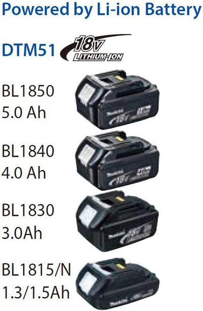 Makita dtm51 Multi Tool Serie, DTM51ZJX7 390 wattsW, 18 voltsV Basic, Basic