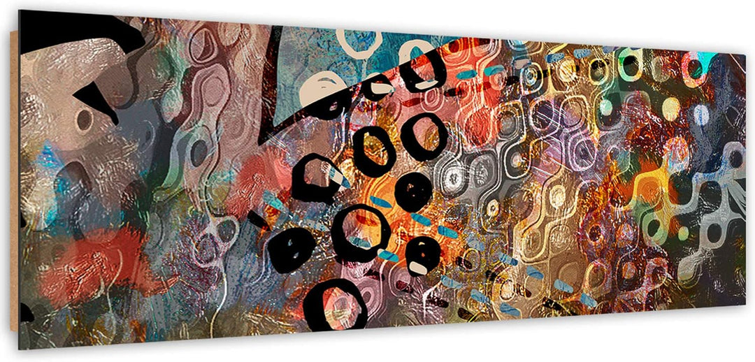 Deco Panel Kunst werk Bild Kunstdruck modern Abstraktion mehrfarbig 90x30 cm Deco panel 90x30 cm E,