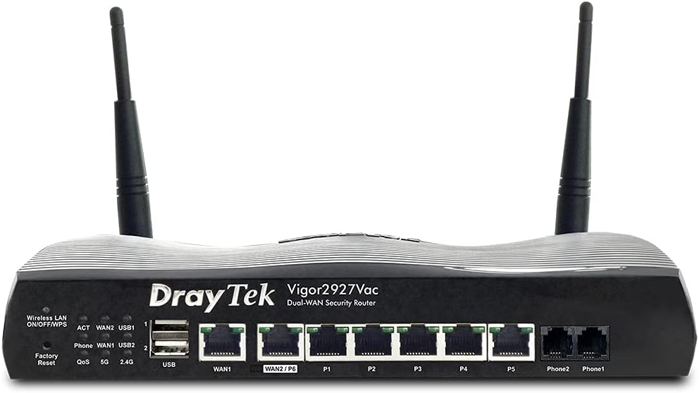 DrayTek Vigor 2927Vac (DualWAN VoIP WLAN ac) V2927Vac-DE-AT-CH