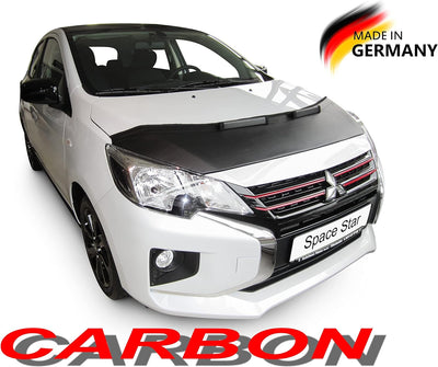 Auto-Bra AB3-00619 Carbon Optik kompatibel mit Mitsubishi Space Star Bj. ab 2019 Haubenbra Steinschl