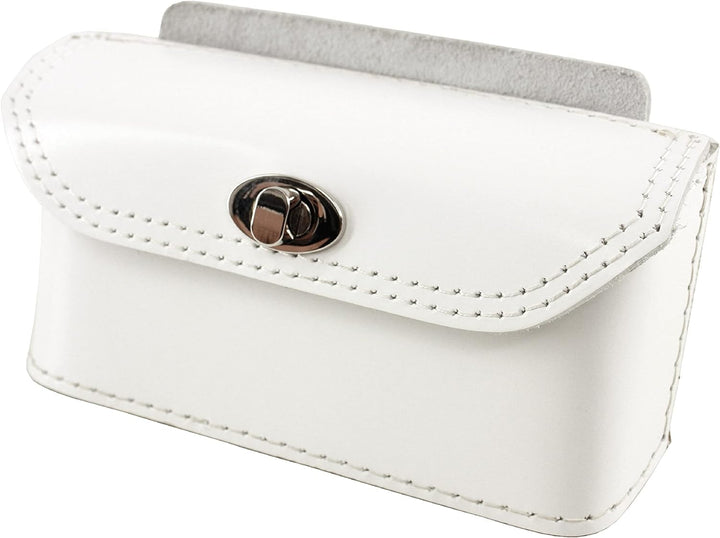 Leder Lenkertasche Tasche Packtasche Weiss passend für Simson Schwalbe KR50 KR51 KR51/1 KR51/2, Weis