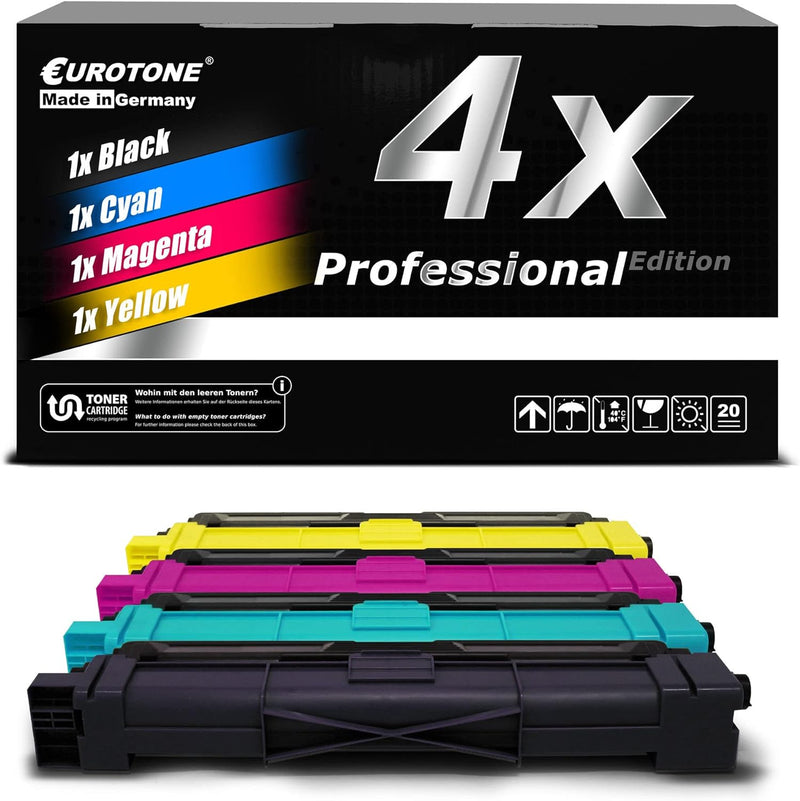 Eurotone 4X Premium Toner für Brother DCP: 9020 CDW ersetzen TN 241 / 245 Toner Cartridge im Set