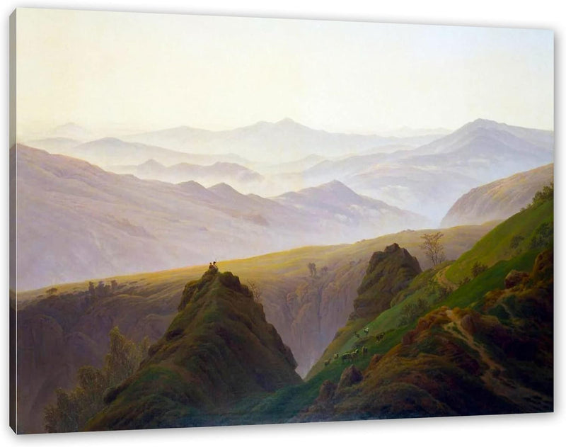 Generisch Caspar David Friedrich - Morgens in den Bergen als Leinwandbild / Grösse: 100x70 cm / Wand