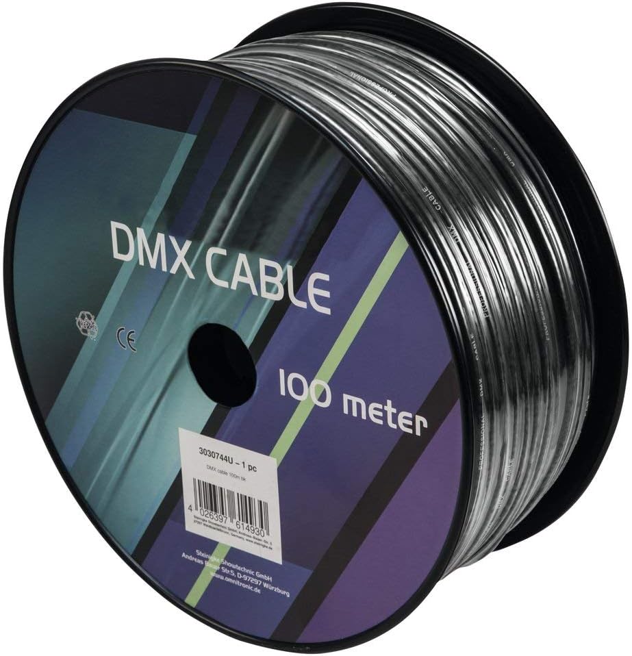 EUROLITE DMX Kabel 2x0,22 100m sw | Hochwertiges DMX-Kabel