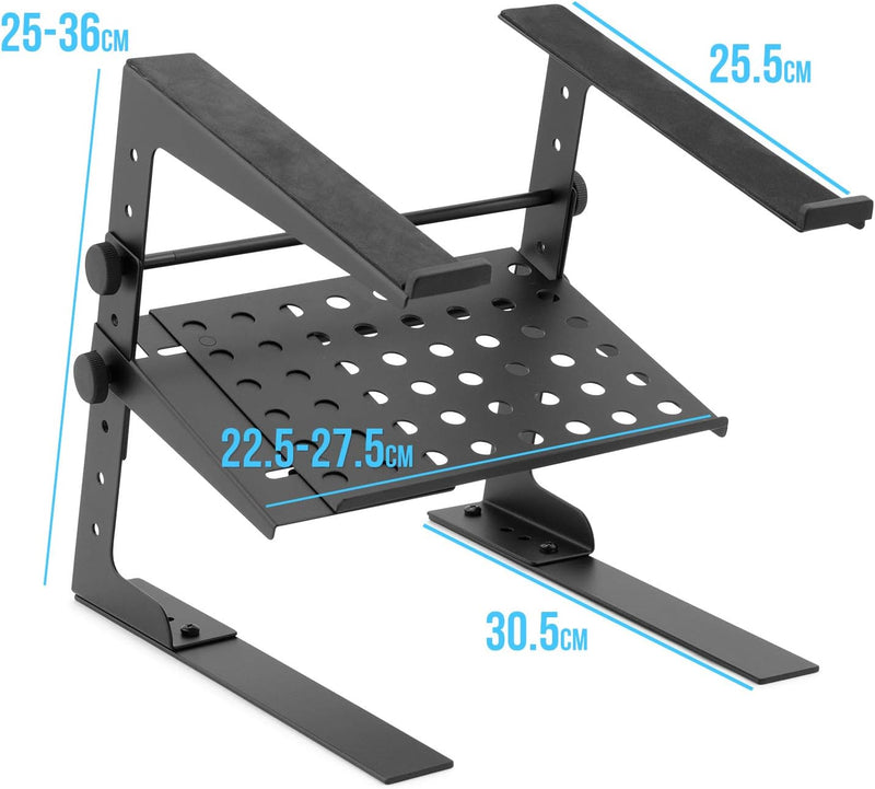 Tiger LEC18-BK Laptop- und DJ-Ständer - mit Ablage Mit Ablage Einzelbett, Mit Ablage Einzelbett