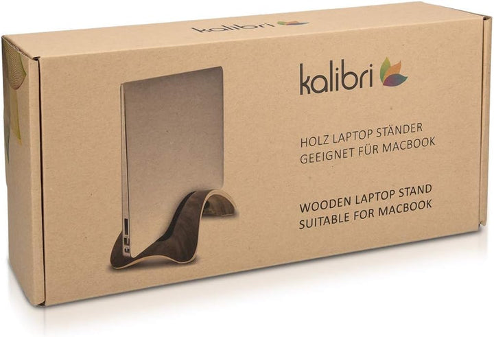 kalibri Laptop Ständer Notebook Stand - Halterung aus Holz - 1x Silikoneinsatz für MacBook/Air Retin