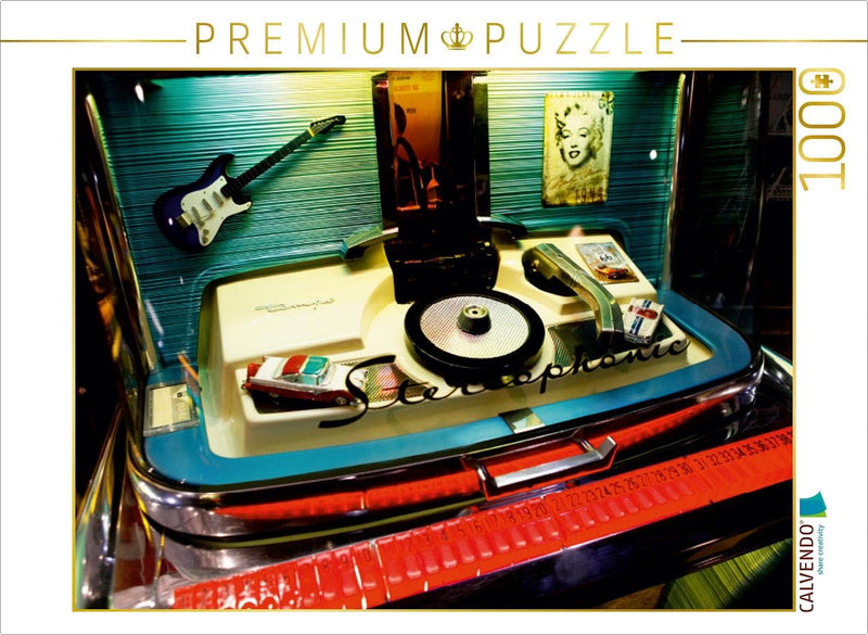 CALVENDO Puzzle Wurlitzer Jukebox Schallplatten 1000 Teile Lege-Grösse 64 x 48 cm Foto-Puzzle Bild v