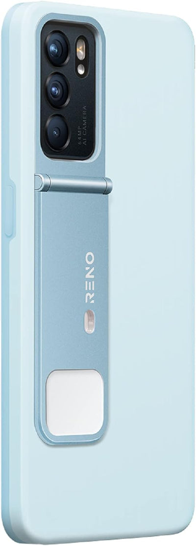 OPPO Schutzhülle Reno 6 Original, Handyhülle 16,3 cm (6,4 Zoll) mit Blitzfunktion, Farbe Blau