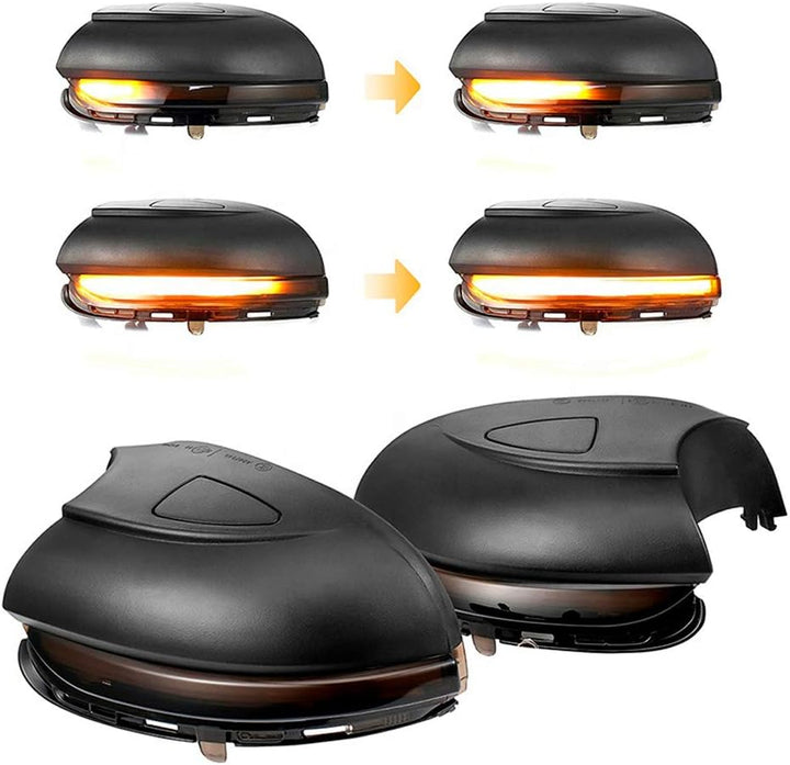 AUTO-STYLE Satz LED Aussenspiegel-Blinker kompatibel mit Volkswagen Jetta VI 2011- & Eos 2009- & Pas