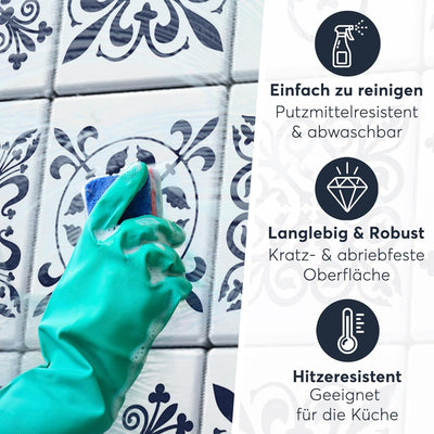 CREATISTO Mosaik Klebefliesen Stickerfliesen Fliesenfolie - Aufkleber Folie für Fliesen I Stickerfli