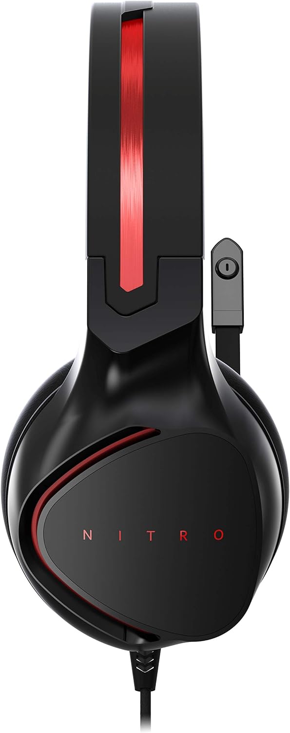 Acer Nitro Gaming Headset (anpassbares Kopfband, omnidirektionales Mikrofon, 100 dB Empfindlichkeit)