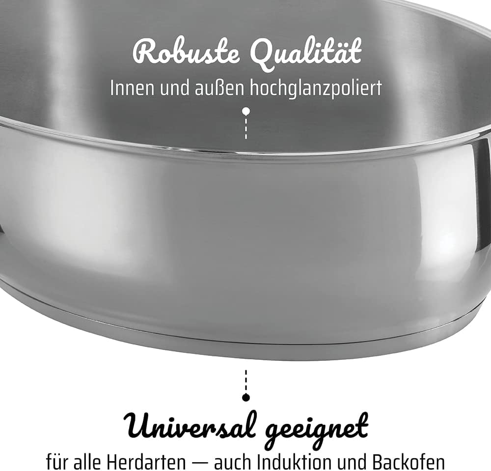 GSW 411318 3in1 Multibräter 3-in-1 – hochwertiger 2 Deckeln, ideal zum Schmoren, Dünsten und Braten,