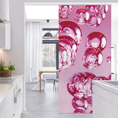 Bilderwelten Raumteiler Pink Bubbles 250x120cm inkl. transparenter Halterung 250x120cm incl. transpa