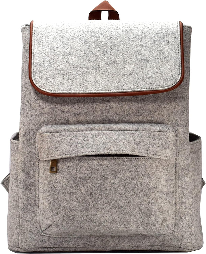 ROOGU Grey Buddy * Leichter Rucksack Filz Grau 20l Handmade in Indien Daypack