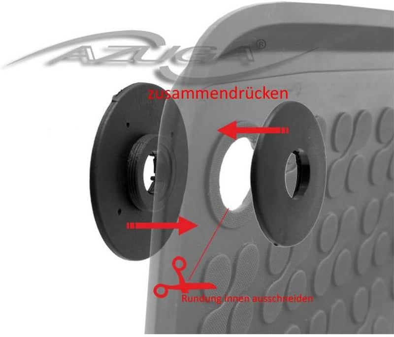AZUGA Hohe Gummi Fussmatten passend für Skoda Octavia III 2013-3/2020 (5E)/passend für Skoda Octavia