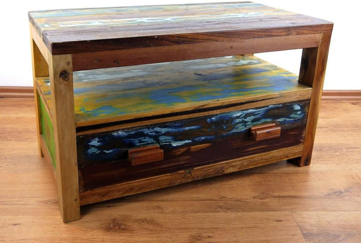 livasia Java Sideboard aus Teakholz | TV-Bank aus Massivholz | Phonoschrank/HiFi-Möbel der Marke Asi