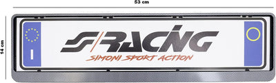 Simoni Racing PTX/5C Universal-Kennzeichenhalter hinten mit Diebstahlsicherung, Carbon Look