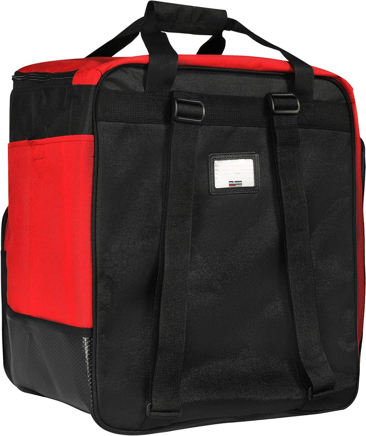BRUBAKER Skischuhtasche Helmtasche 'Super Function' Comfort Stiefeltasche mit Rucksackfunktion Rot/G
