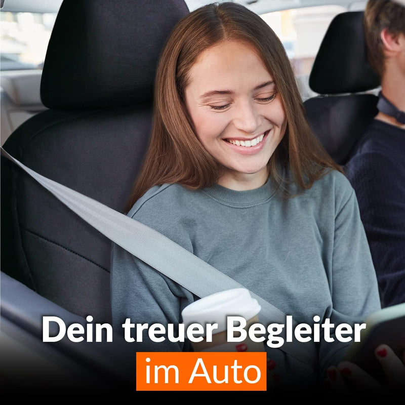 Upgrade4cars Auto-Sitzbezüge Vordersitze Schwarz | Auto-Sitzschoner Set Universal für Fahrersitz & B