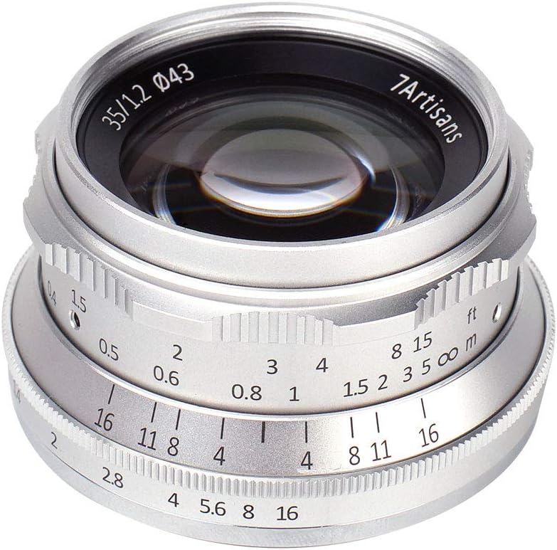 Fabrik Direkt 7artisans 35mm F1.2 APS-C Manuelle Fokuslinse Weit Fit für Kompakte Spiegellose Kamera