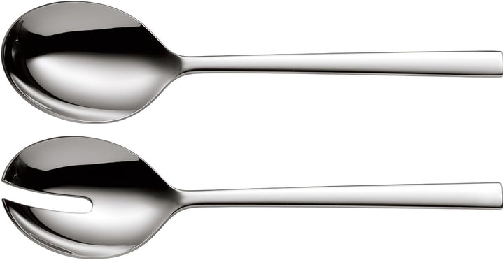WMF Sonic Salatbesteck Edelstahl 23,9 cm, klein, Salatgabel und Servierlöffel, Cromargan protect Ede