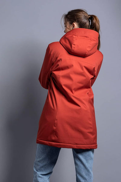 Tatonka STIR W's Hooded Coat Women Sunset Red 44, Sunset Red 44