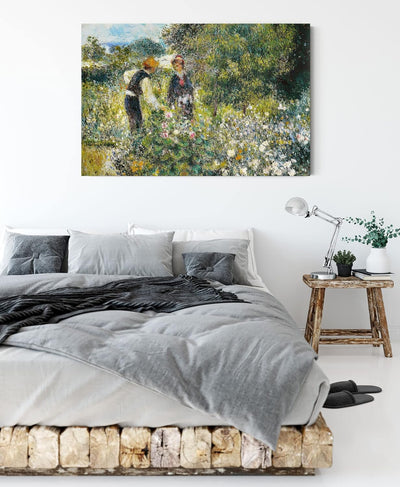 Generisch Pierre-Auguste Renoir - Blumen pflücken als Leinwandbild / Grösse: 120x80 cm / Wandbild /