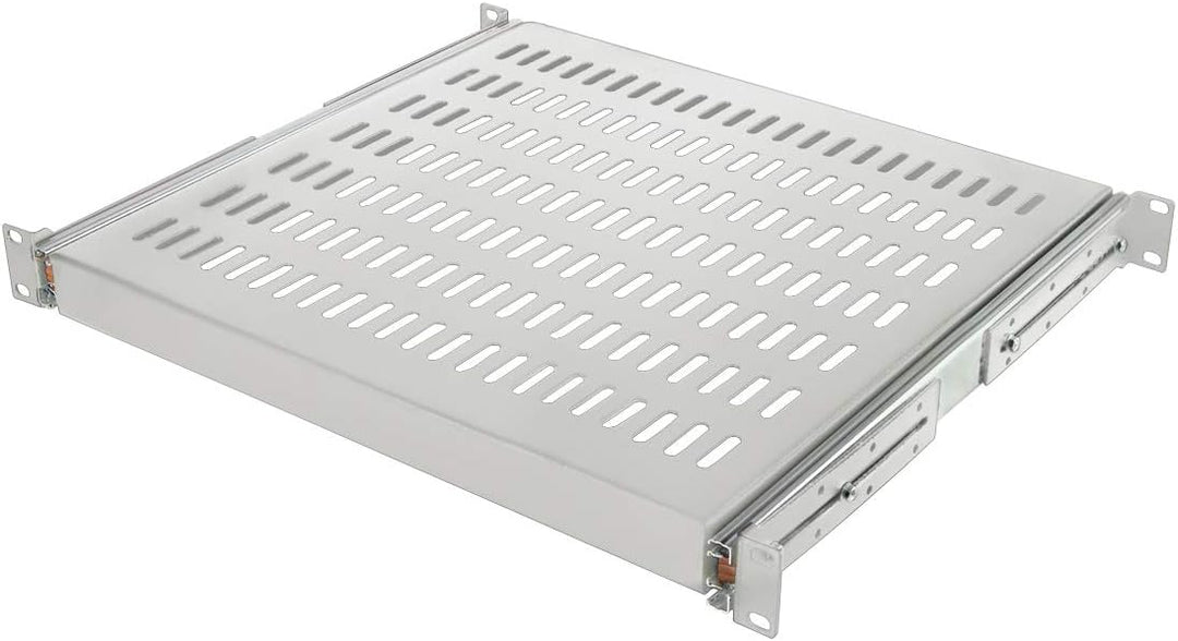 LogiLink SF1S65G - Ausziehbarer Fachboden (1 HE) für Stand-, Serverschränke mit 800mm Tiefe, 35kg Tr