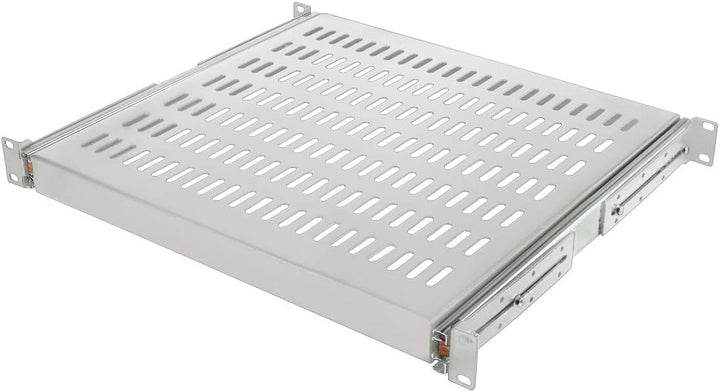 LogiLink SF1S65G - Ausziehbarer Fachboden (1 HE) für Stand-, Serverschränke mit 800mm Tiefe, 35kg Tr