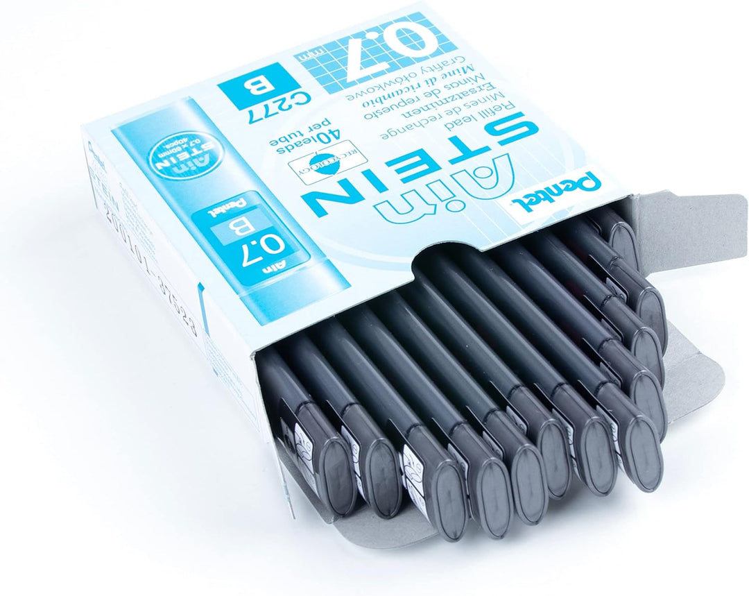Pentel C277-BO Ain Stein Feinmine, Strichstärke 0.7 mm, Härtegrad B, 40 Minen je Dose, B