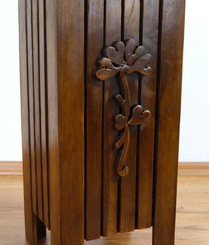 livasia Regenschirmständer aus Teakholz oder Hartholz, Schirmhalter, Schirmständer, Regenschirmhalte