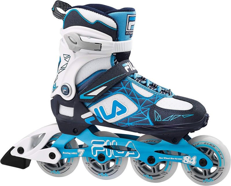 FILA Inliner Damen Legacy Pro 84, Inline-Skates mit Air Flow Belüftungssystem, Rollerblades mit bequ