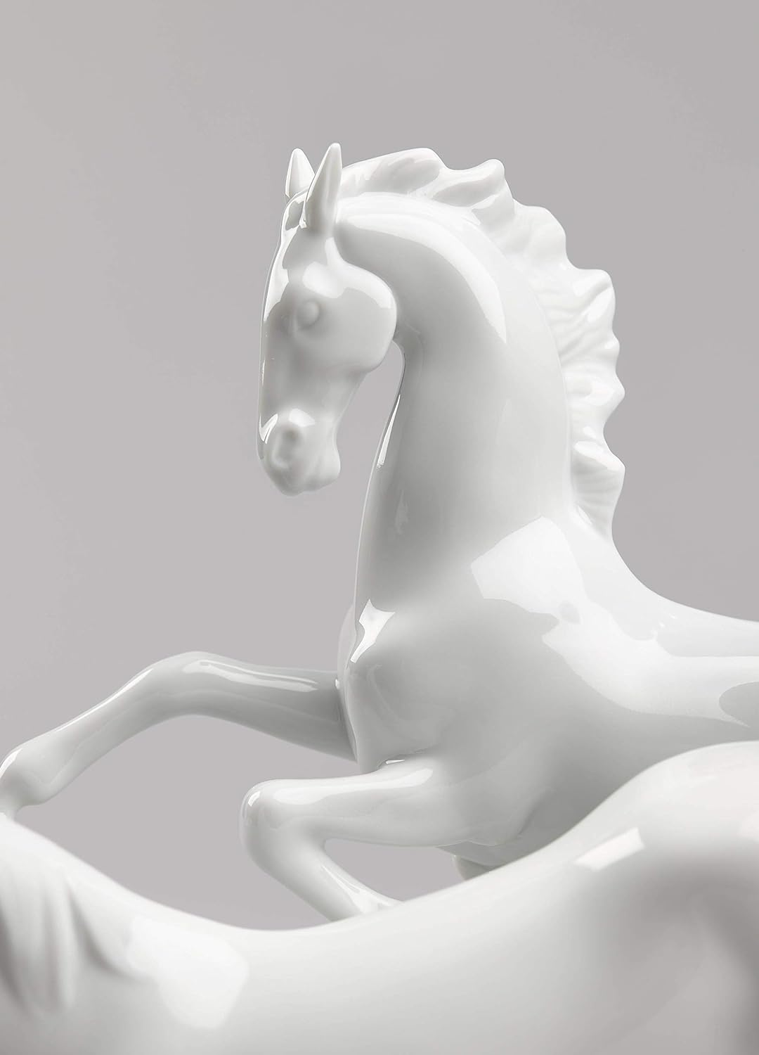 LLADRÓ Figur Pferde Im Galopp. Weiss. Pferde. Porzellan.