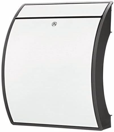 BURG-WÄCHTER Briefkasten ohne Zeitungsfach und Namensschild, Kunststoff, Einwurf-Format DIN C4, 2 Sc